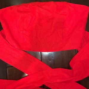 red wrap tube top